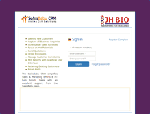 Tablet Screenshot of jhindia.salesbabucrm.com